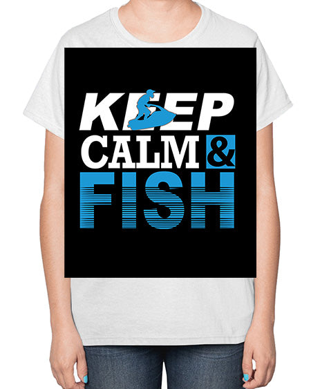 fishing with backround png 18# - shark-fish-  Ladies T-Shirt