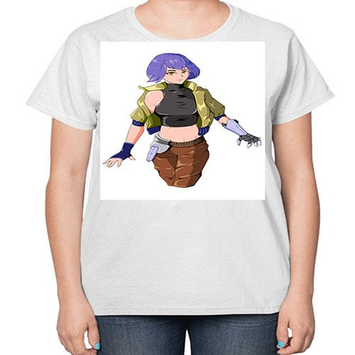 girl with gauntlet169# - anime-  Ladies T-Shirt