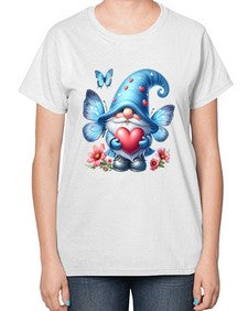gnome with butterfly 01# - gnome-  Ladies T-Shirt