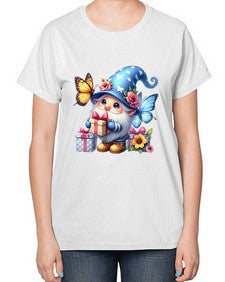 gnome with butterfly 03# - gnome-  Ladies T-Shirt