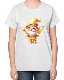 gnome with butterfly 05# - gnome-  Ladies T-Shirt