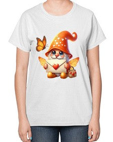 gnome with butterfly 06# - gnome-  Ladies T-Shirt