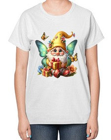 gnome with butterfly 07# - gnome-  Ladies T-Shirt