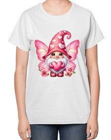 gnome with butterfly 08# - gnome-  Ladies T-Shirt