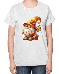 gnome with butterfly 09# - gnome-  Ladies T-Shirt