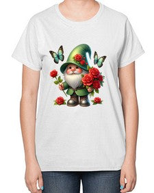 gnome with butterfly 11# - gnome-  Ladies T-Shirt