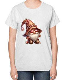 gnome with butterfly 15# - gnome-  Ladies T-Shirt