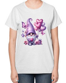 gnome with butterfly 19# - gnome-  Ladies T-Shirt