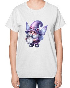 gnome with butterfly 23# - gnome-  Ladies T-Shirt