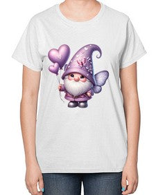 gnome with butterfly 25# - gnome-  Ladies T-Shirt