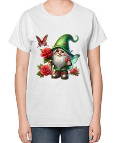 gnome with butterfly 26# - gnome-  Ladies T-Shirt