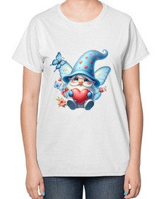 gnome with butterfly 28# - gnome-  Ladies T-Shirt