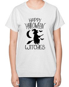 happy halloween witches 35# - witch-  Ladies T-Shirt