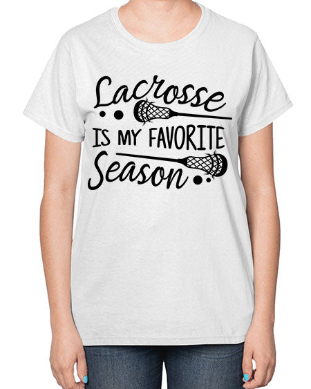 lacrosse is my favorite season 14# - lacrosse-  Ladies T-Shirt