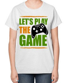lets play the game 136# - video games-  Ladies T-Shirt