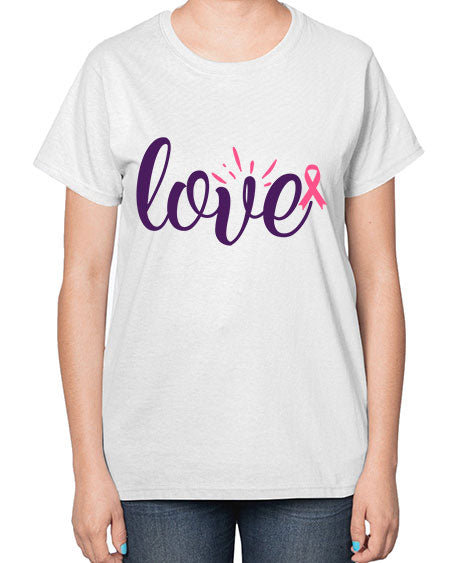 love Style 7# - breast cancer-  Ladies T-Shirt