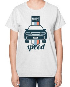 more speed 40# - car-  Ladies T-Shirt