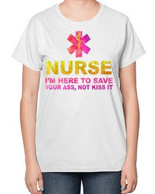 nurse i am here to 1157# - nurse-  Ladies T-Shirt