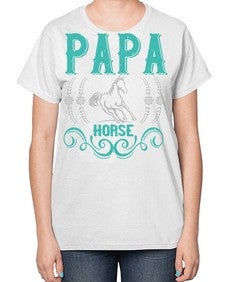 papa horse Style 26# - horse-  Ladies T-Shirt
