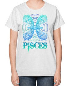 pisces Zodiac 381# - pisces-  Ladies T-Shirt