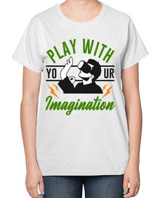 play with imagination 146# - video games-  Ladies T-Shirt