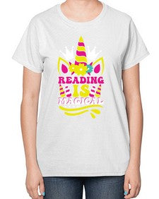 reading is magical 366# - unicorn-  Ladies T-Shirt
