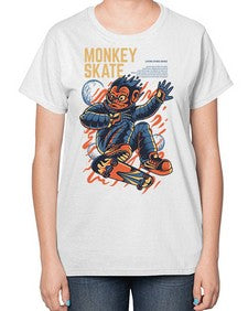 skate monkey ytbpr 1045# - art pop art-  Ladies T-Shirt