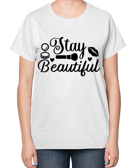 stay beautiful 19# -makeup  Ladies T-Shirt