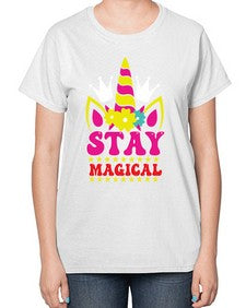 stay magical 425# - unicorn-  Ladies T-Shirt