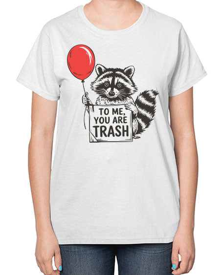 stay trashy with texture 65# - raccoon-  Ladies T-Shirt