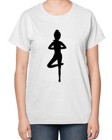 yoga pose  640# - yoga-  Ladies T-Shirt