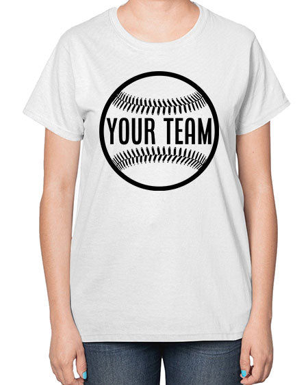 your team 2270# - softball-  Ladies T-Shirt