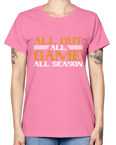 All out all game all season 2238# - badminton -  Missy T-Shirt
