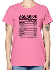 Aquarius Nutrition Facts 67# - aquarius -  Missy T-Shirt