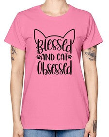 Blessed And Cat Obsessed Style 79# - cats -  Missy T-Shirt