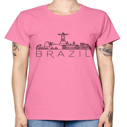 Brazil Minimal Skyline 489# - cities -  Missy T-Shirt