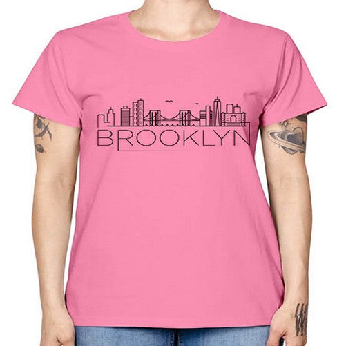 Brooklyn Minimal Skyline 498# - cities -  Missy T-Shirt