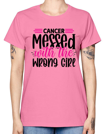 Cancer Messed with the Wrong Girl 29# - breast cancer -  Missy T-Shirt