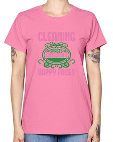Cleaning spaces creating happy faces Style 93# - cleaner -  Missy T-Shirt