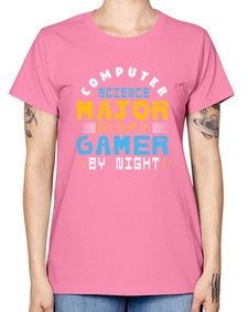 Computer science major by day gamer by night 6# - computer -  Missy T-Shirt