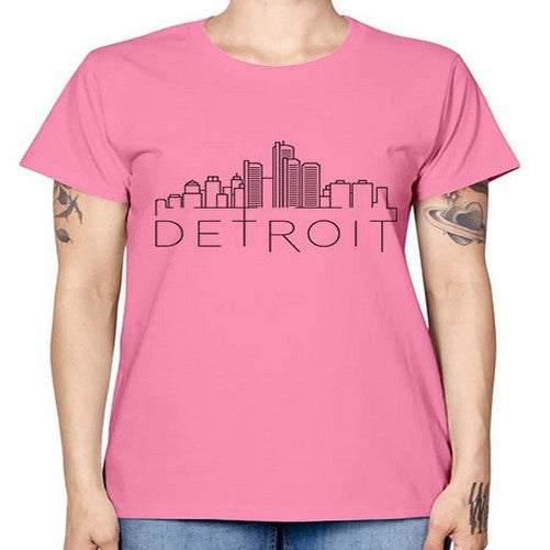 Detroit Minimal Skyline 662# - cities -  Missy T-Shirt
