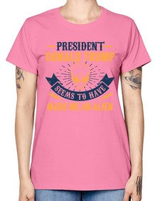 Donal trump made me an alien 51# - ufo -  Missy T-Shirt