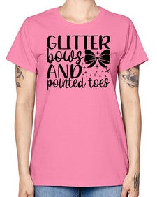 Glitter bows and pointed toes 130# - ballet -  Missy T-Shirt