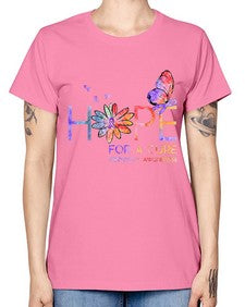Hope For A Cure Alzheimer Awareness Flower 162# - alzheimers -  Missy T-Shirt