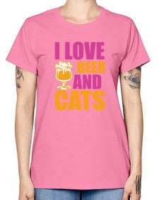 I Love Beer And Cats - cats -  Missy T-Shirt
