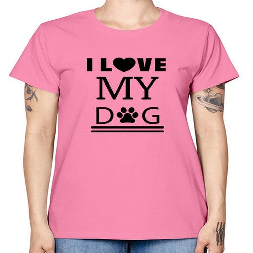 I Love My Dog Style 41# - dogs -  Missy T-Shirt