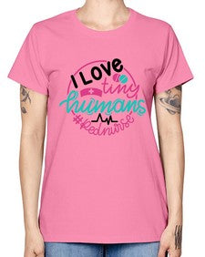 I Love Tiny Humans Red Nurse Style Style 903# - nurse -  Missy T-Shirt