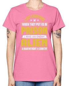 I was an enemy alien 24# - ufo -  Missy T-Shirt
