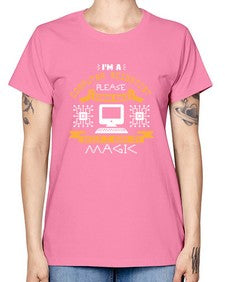 Im a computer scientist please stand back 34# - computer -  Missy T-Shirt