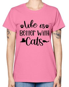 Life Is Better With A Cats Style 99# - cats -  Missy T-Shirt